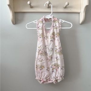 Vintage Pink Bunny & Deer Romper